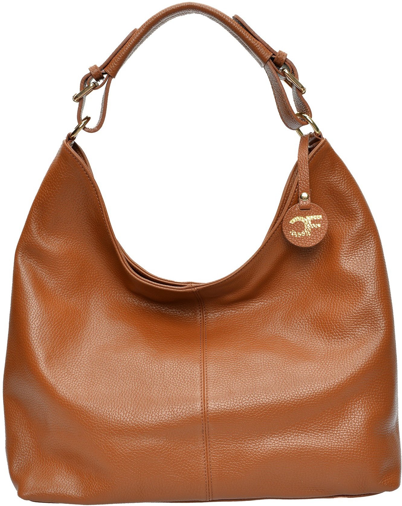 Carla Ferreri Braune Lederhandtasche