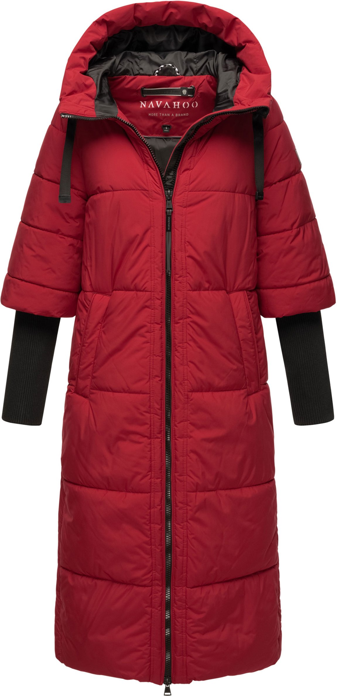 Navahoo Damen Steppjacke Ciao Miau – Extra Lang & Warm