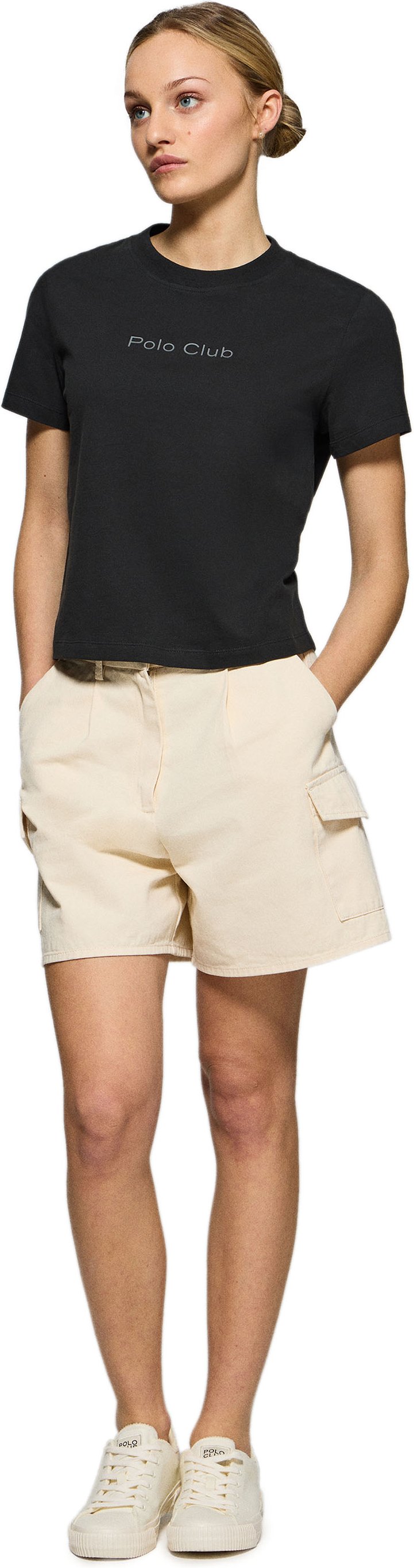 T-Shirt Tori schwarz mit Minimal Combo Logo von Polo Club