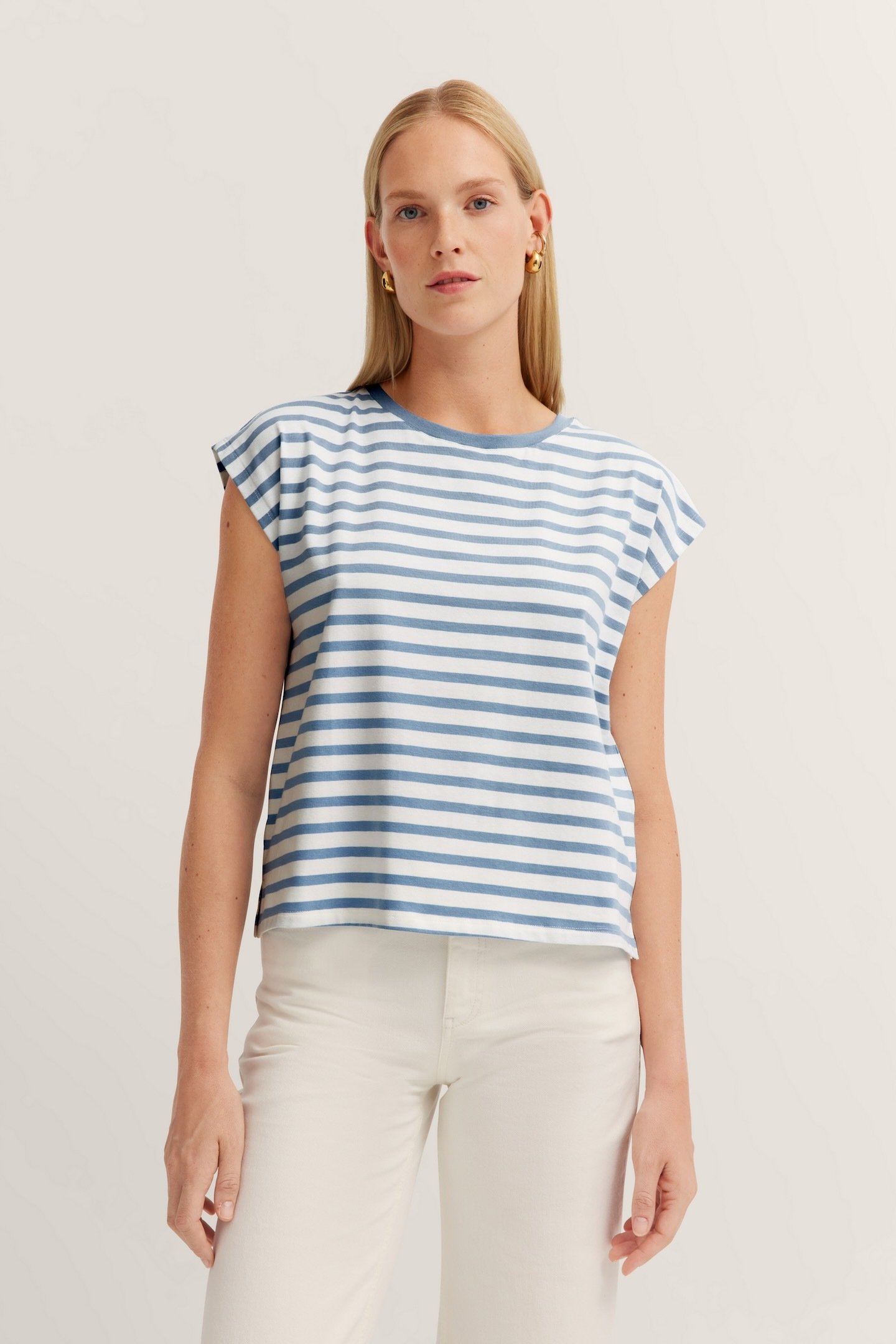 Bugatti Damen T-Shirt mit Streifenmuster
