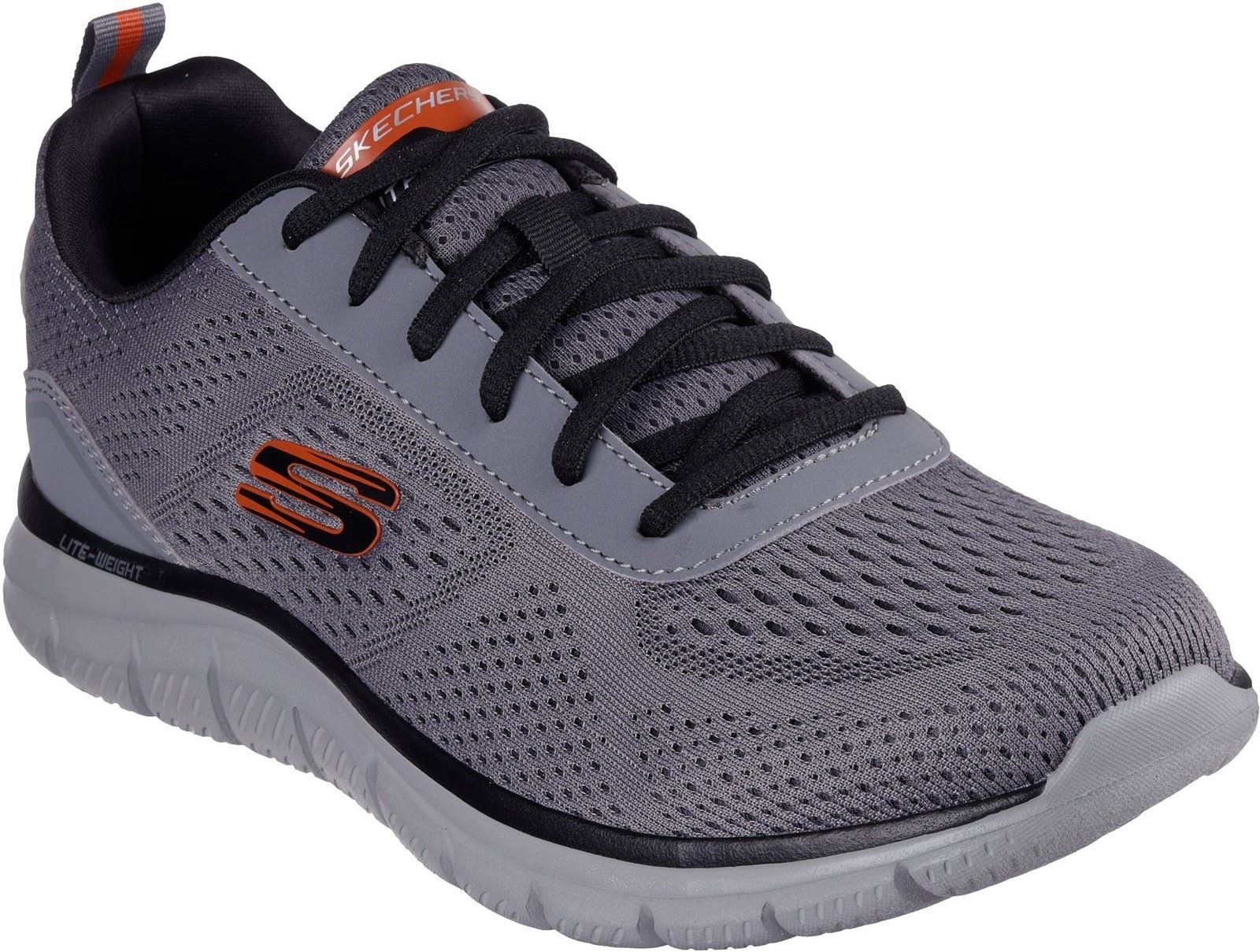 Thumbnail - Skechers Track Leshur Herren Sneaker aus Polyester in Anthrazit/Orange