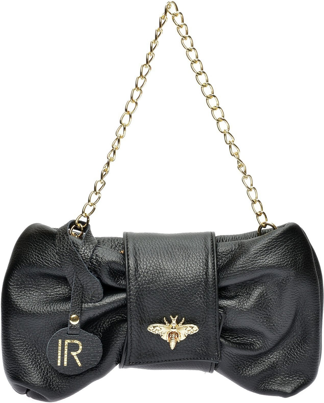 Isabella Rhea Schwarz Rindsledertasche