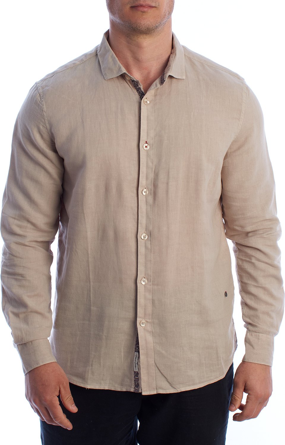 Herren Lange Ärmel Leinenhemd HS24MCA01