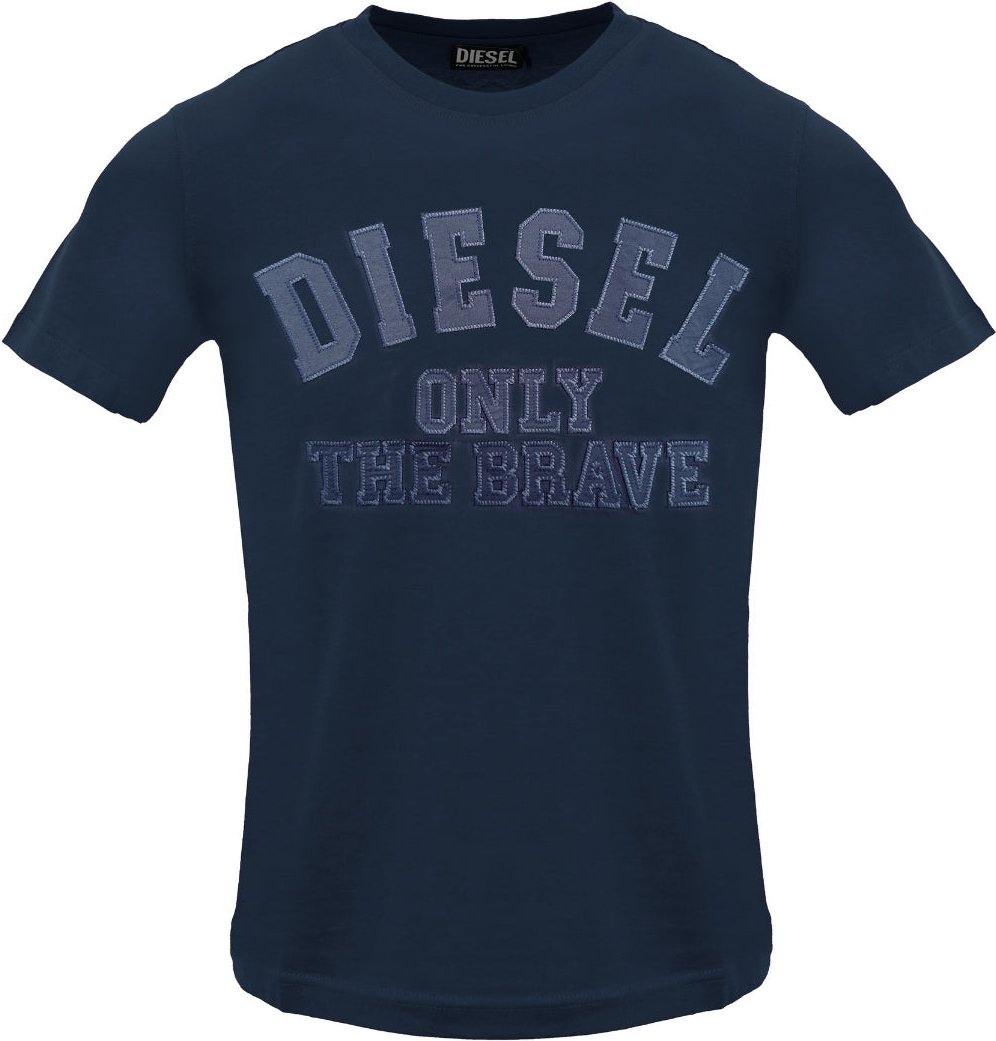 Diesel - Einfarbiges T-shirt „total Eclipse" Mit Geprägtem Logo