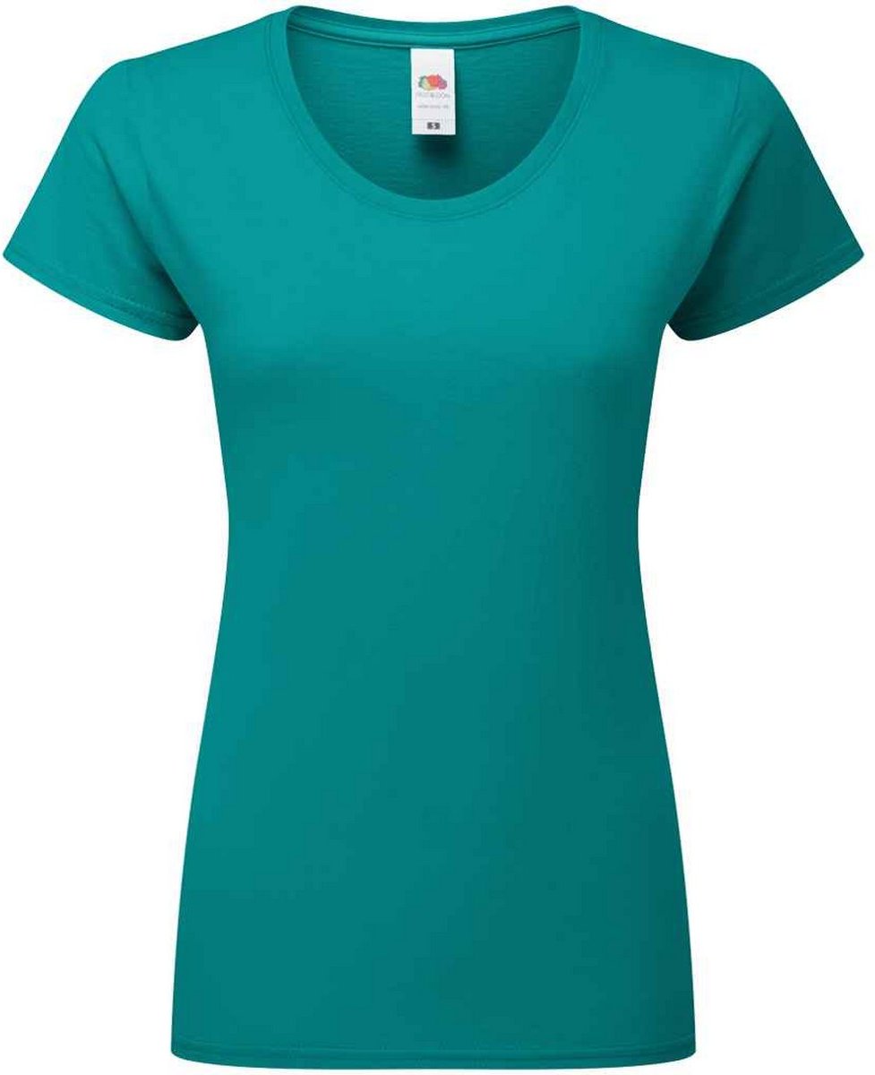 Fruit Of The Damen T-Shirt, enganliegend (Meeresblau Grün)