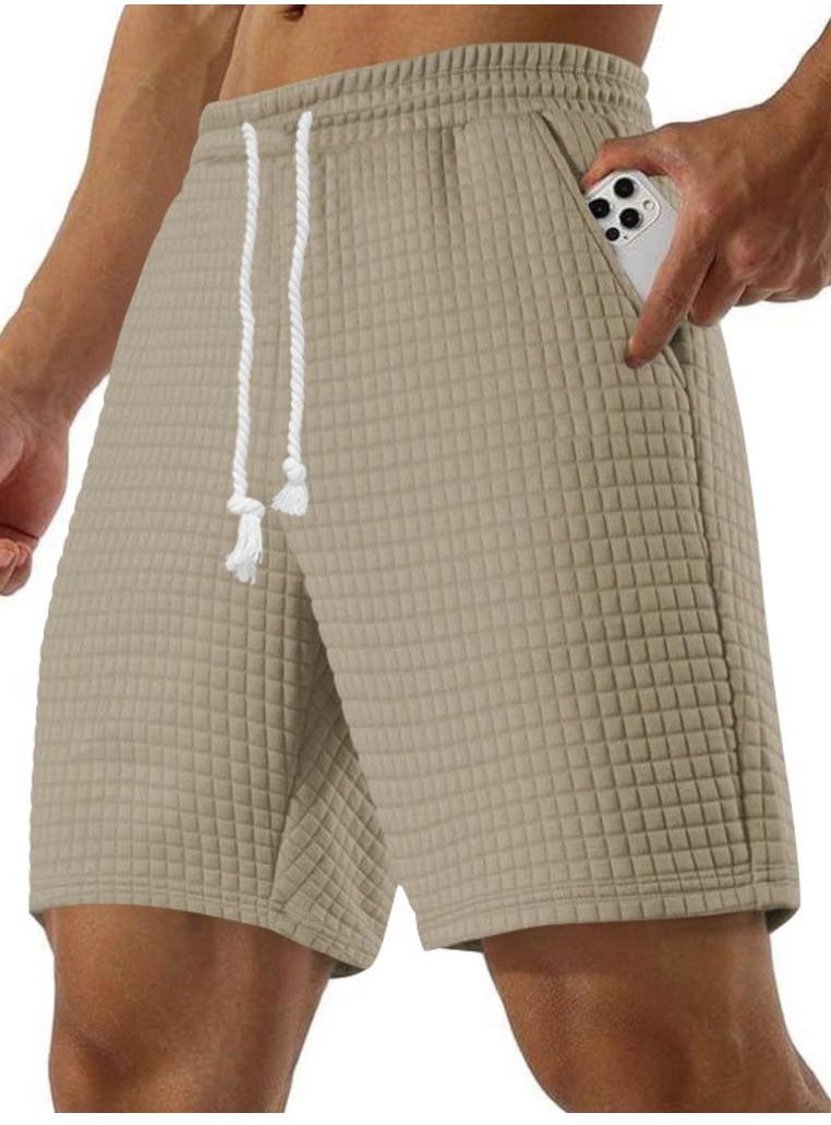 Thumbnail - Herren Shorts mit Kordelzug in voller Größe mit Struktur, Große Größen