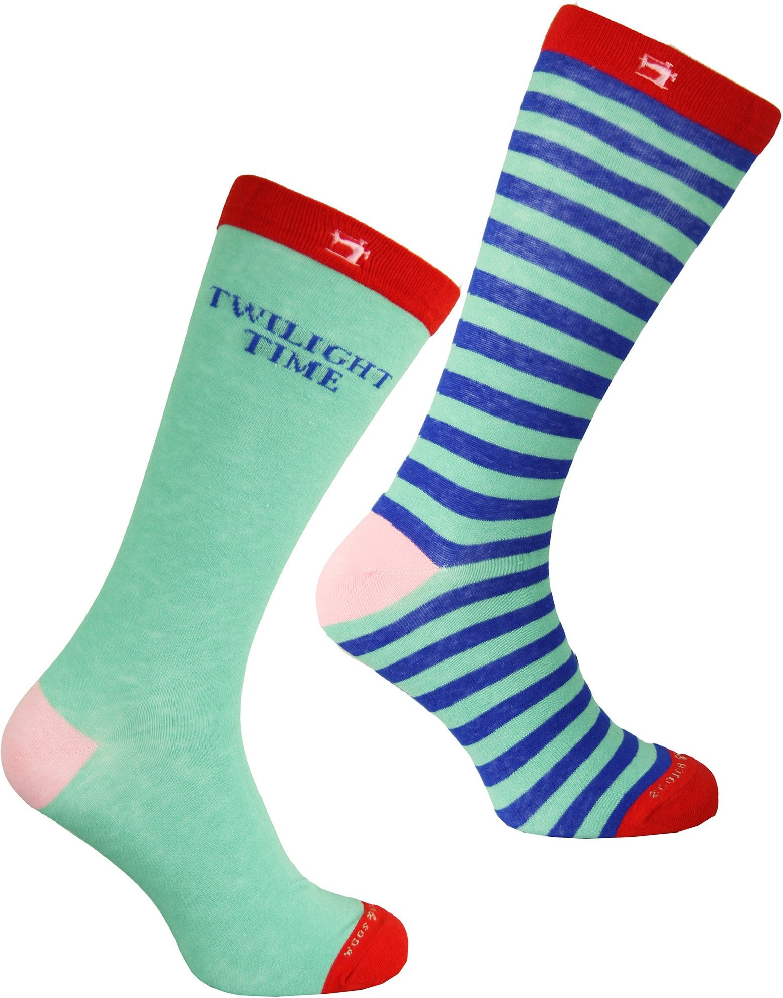 Scotch & Soda – 2er-Pack grün/blau bedruckte Herrensocken