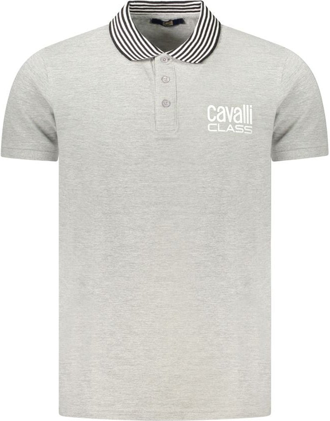 Cavalli Class Grigio Baumwollpolo für Herren