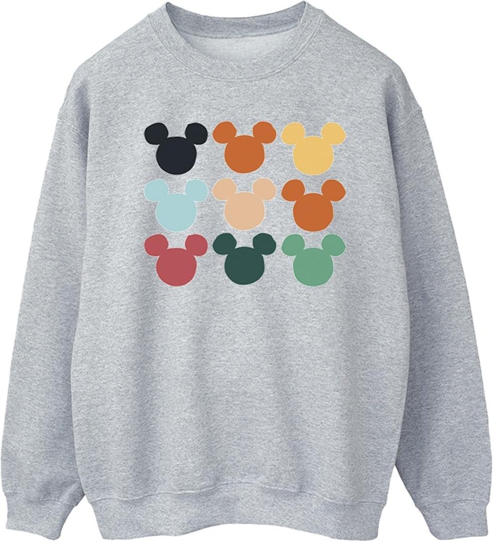Disney - "Mickey Mouse Heads Square" Sweatshirt für Herren (Grau)