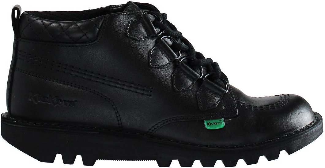 Kicker mittlerer Quilt Damen schwarze Stiefel