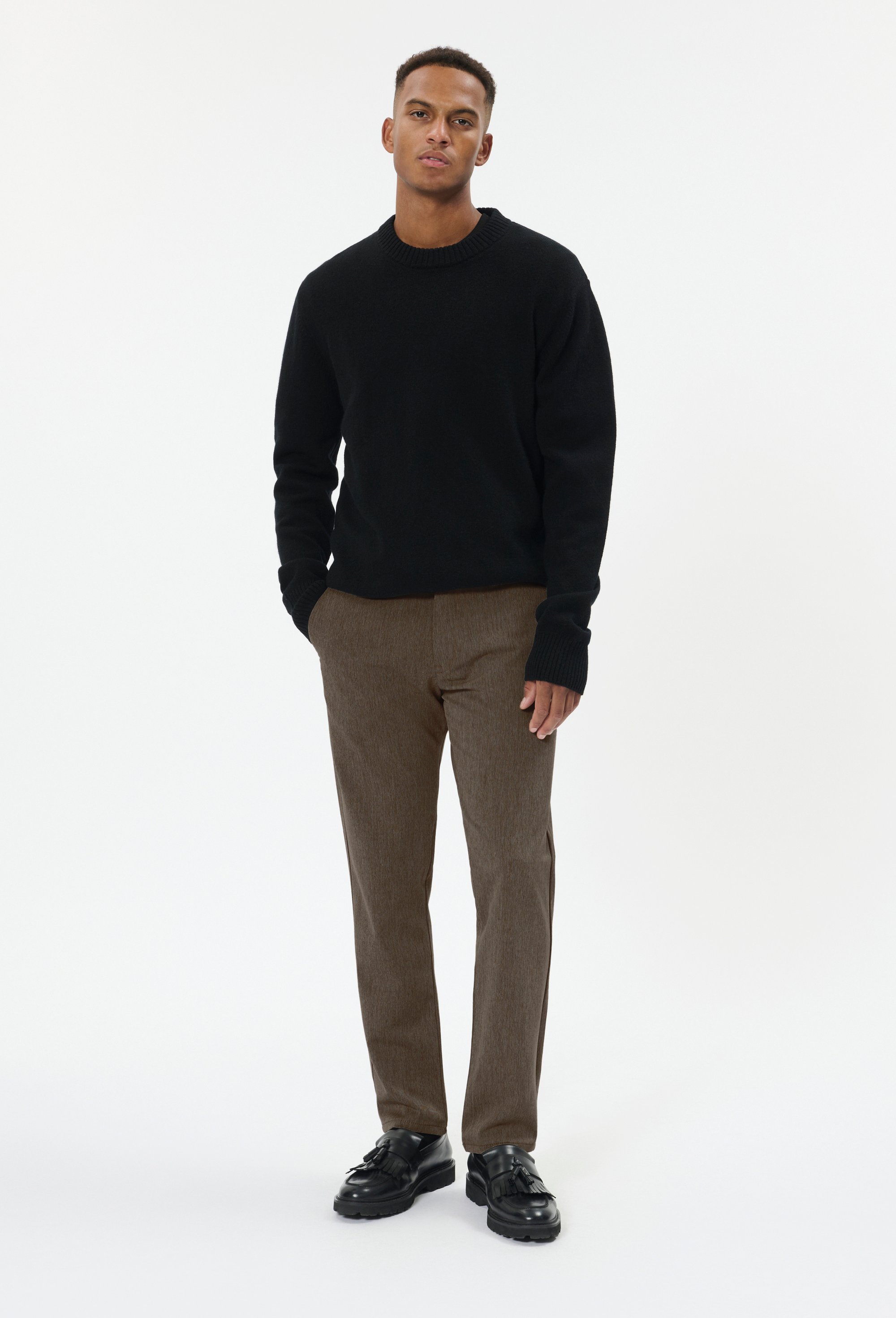 Casual Hose MAPristu Casual Hose Gerade Passform brown