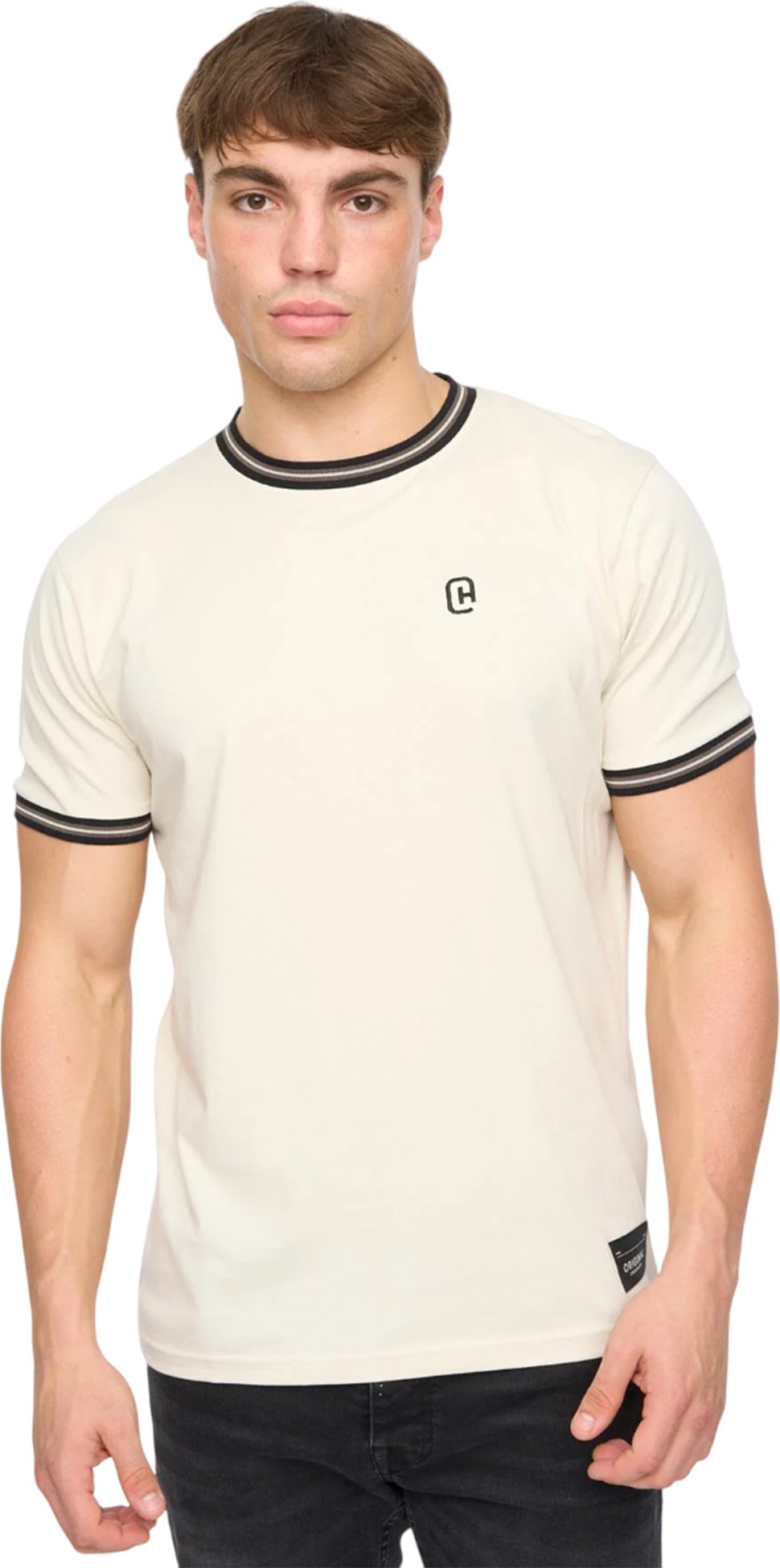 Crosshatch - "Fillberts" T-Shirt für Herren (Naturweiß)