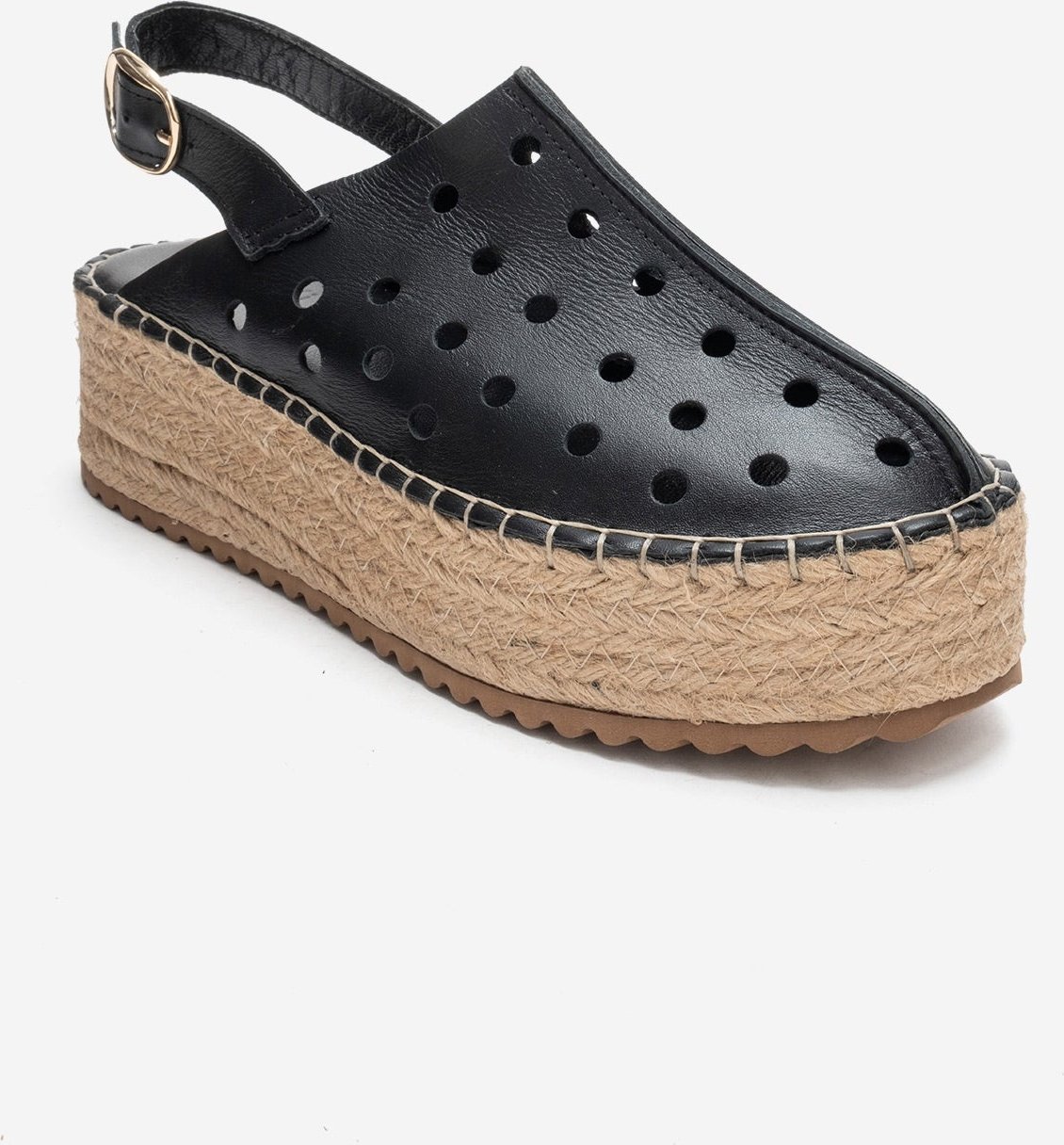 Fraga Leder Keilabsatz Sandale