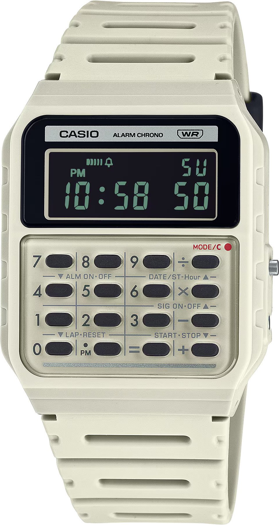 Casio Collection Vintage Unisex Beigefarbene Uhr CA-53WB-8BEF