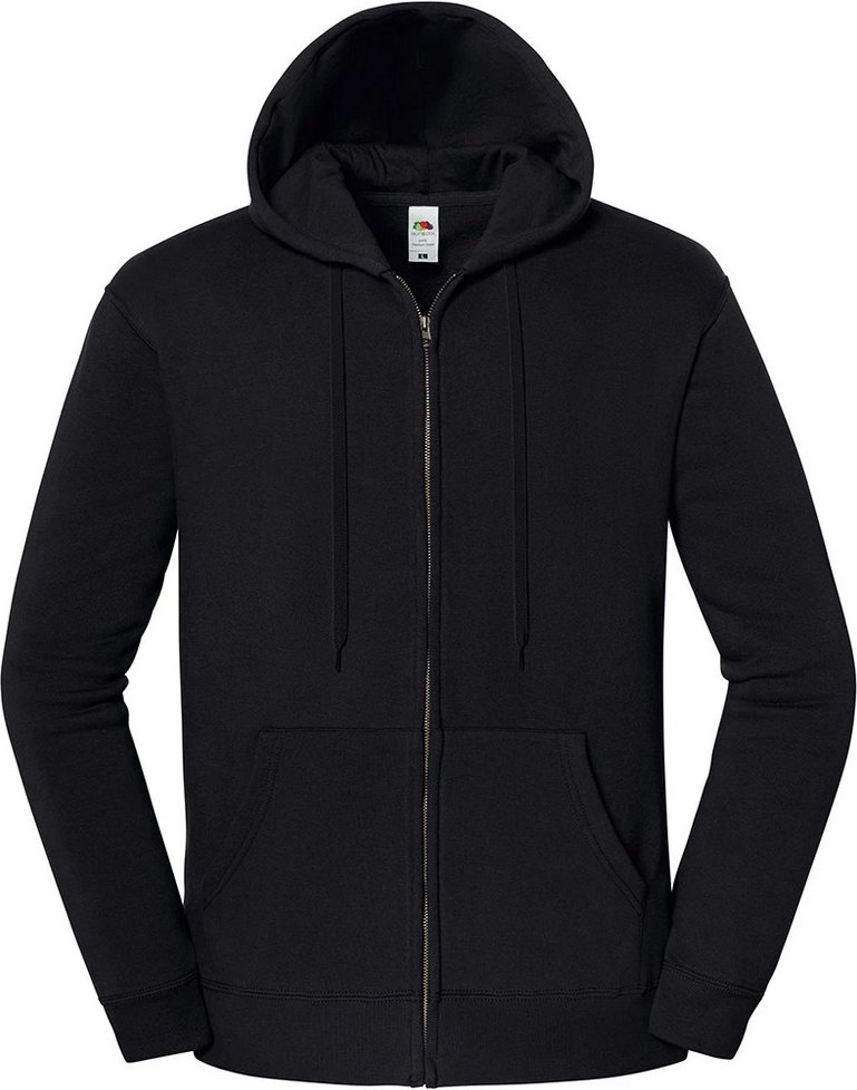 Fruit of the Loom Unisex Erwachsenen Iconic Premium Vollzip Hoodie (Schwarz)