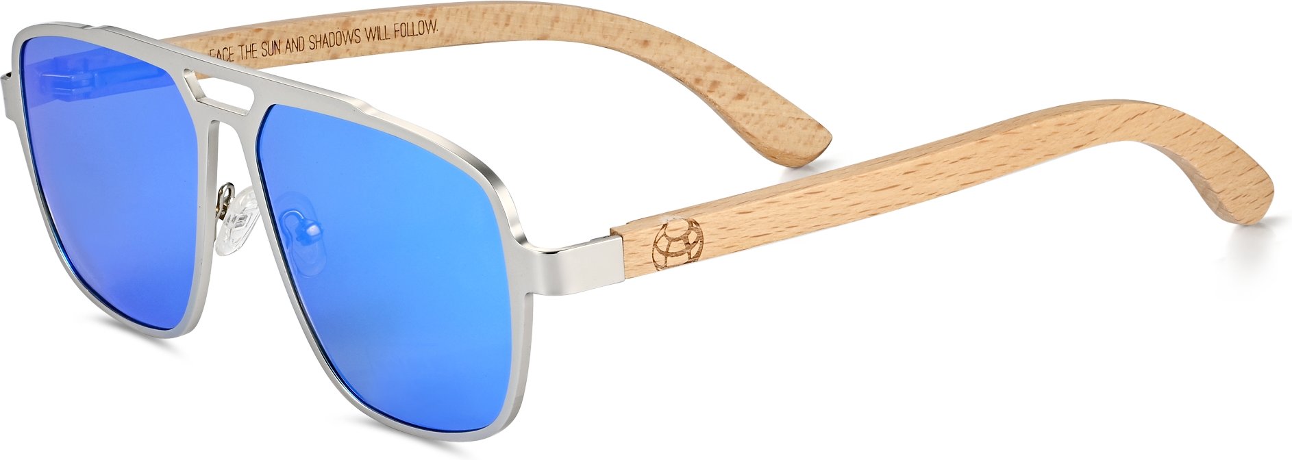Earth Wood Avila Polarisierte Sonnenbrille - Bambus/Blau