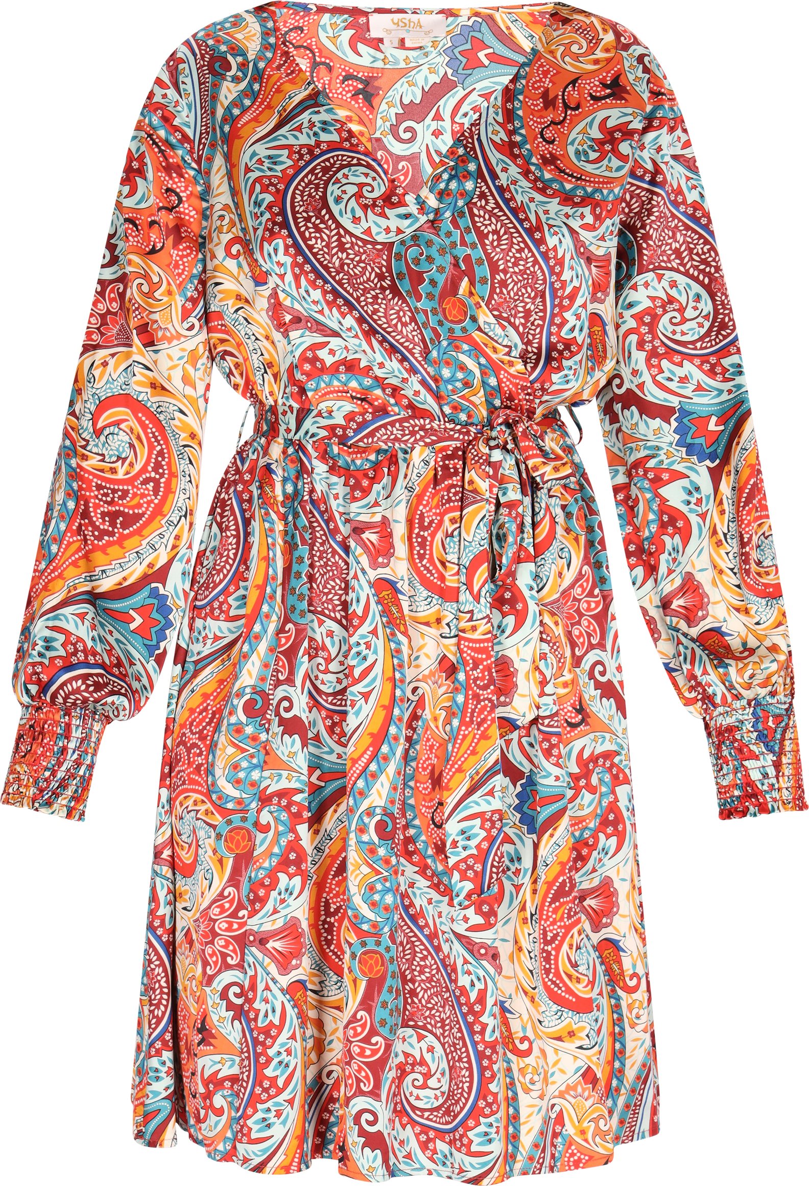 usha Kleid Damen Orange Mehrfarbig