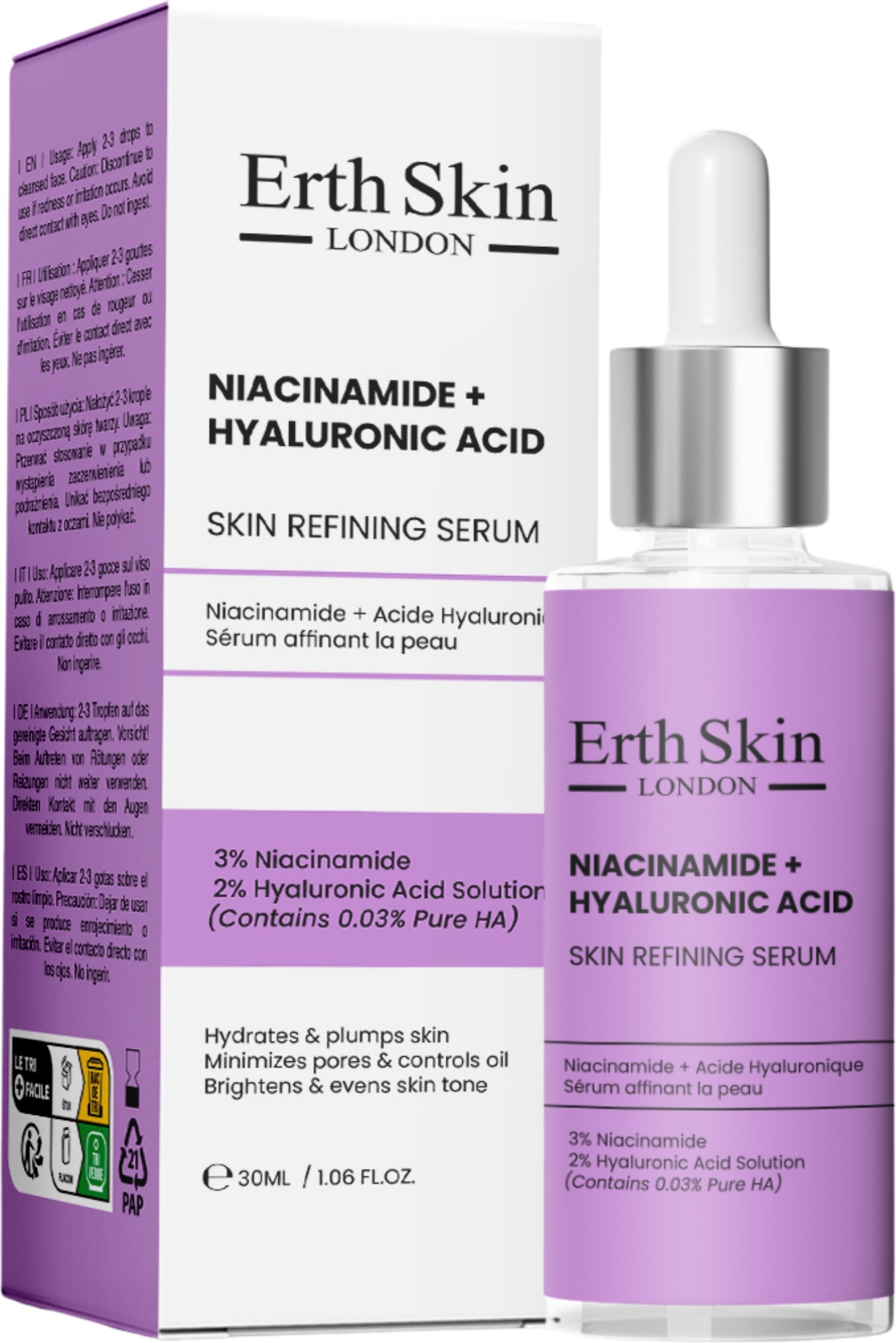 NIACINAMID + HYALURONSÄURE HAUTVERFEINERNDES SERUM 30ml