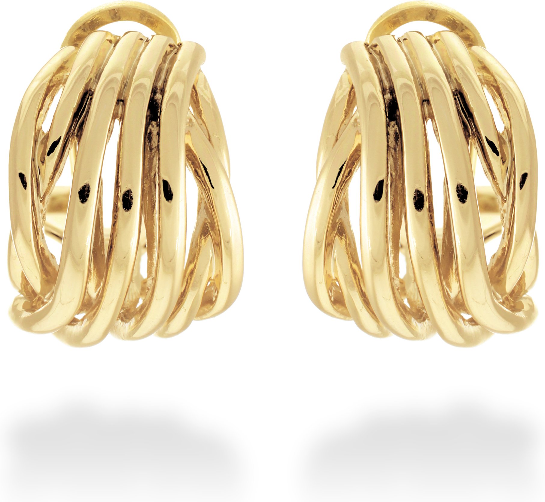 Luxenter Ohrringe, mit Omega-Verschluss aus 18 Karat Gelbgold