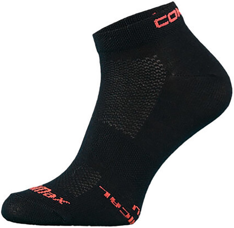 COMODO - Compressport Chaussettes Running | Basses | Coolmax | Renforcées - Noir