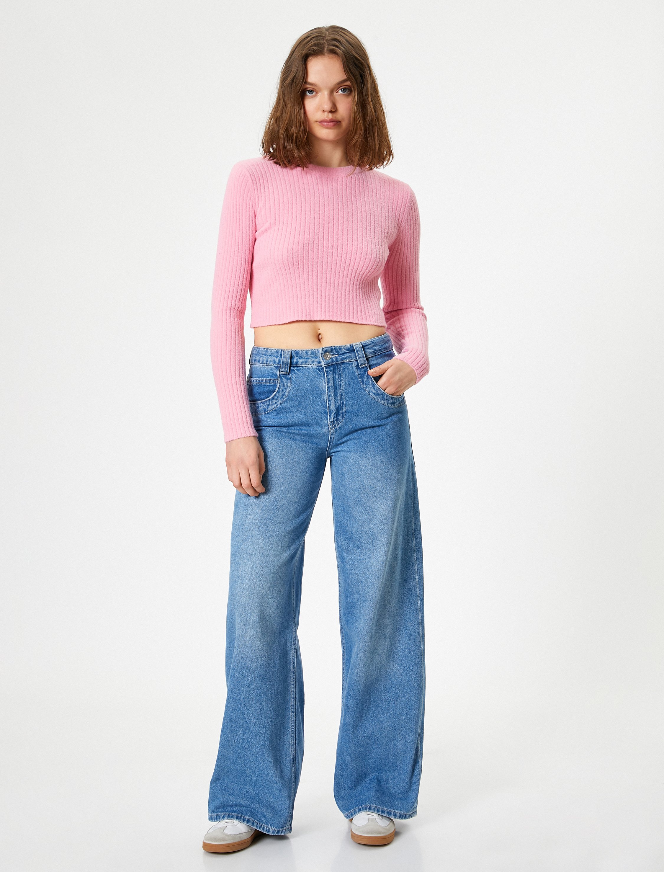 Koton Sweater Rundhalsausschnitt Slim Sweater