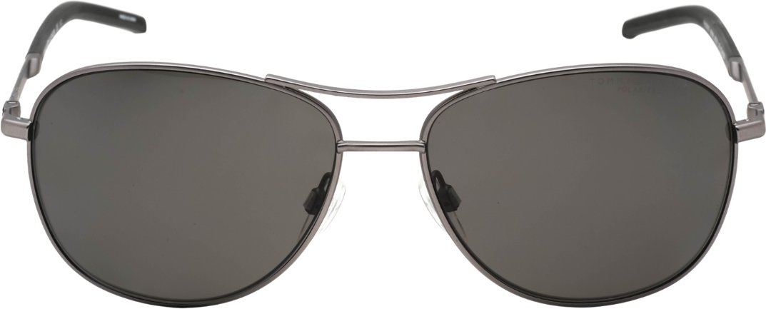 Tommy Hilfiger Grey PZ Lens Matte Dark Ruthenium Silver Sonnenbrille