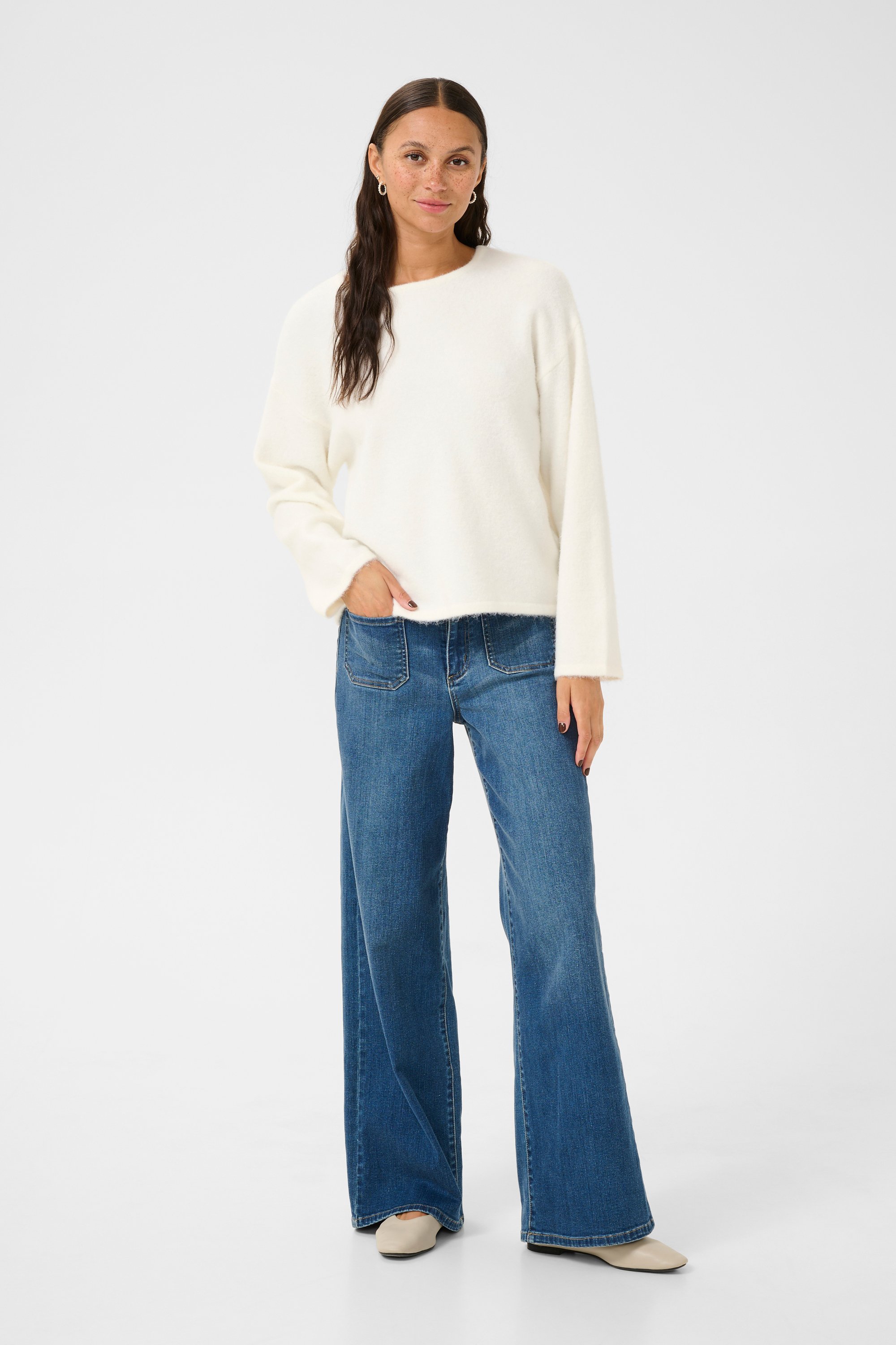 Strickpullover Regular fit white