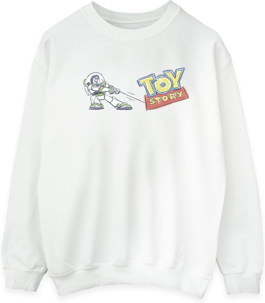 Disney - "Toy Story Buzz Pulling Logo" Sweatshirt für Herren (Weiß)