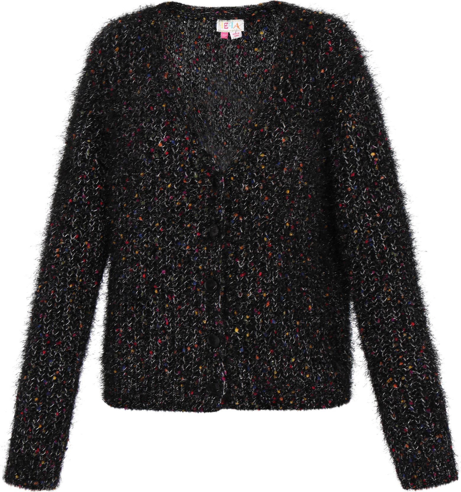 IZIA Strickjacke Frauen schwarz mehrfarbig