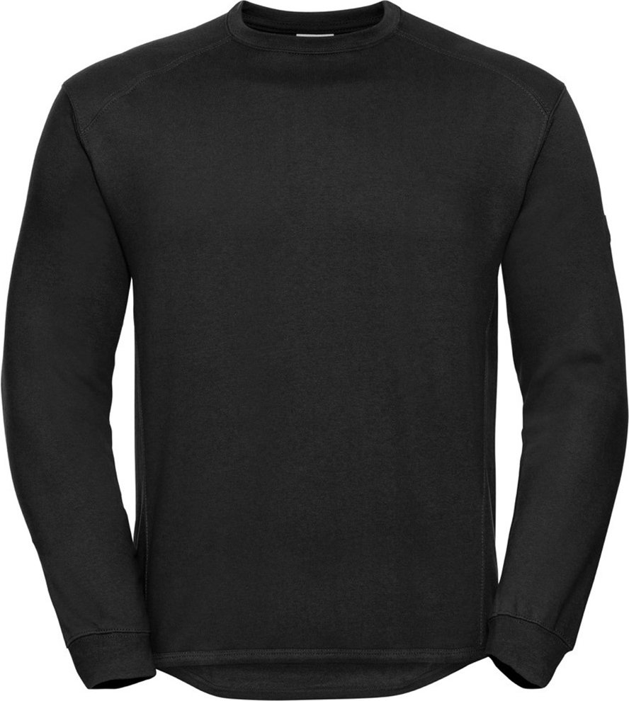 Russell Herren Rundhalsausschnitt Set In Sweatshirt Top (Schwarz)