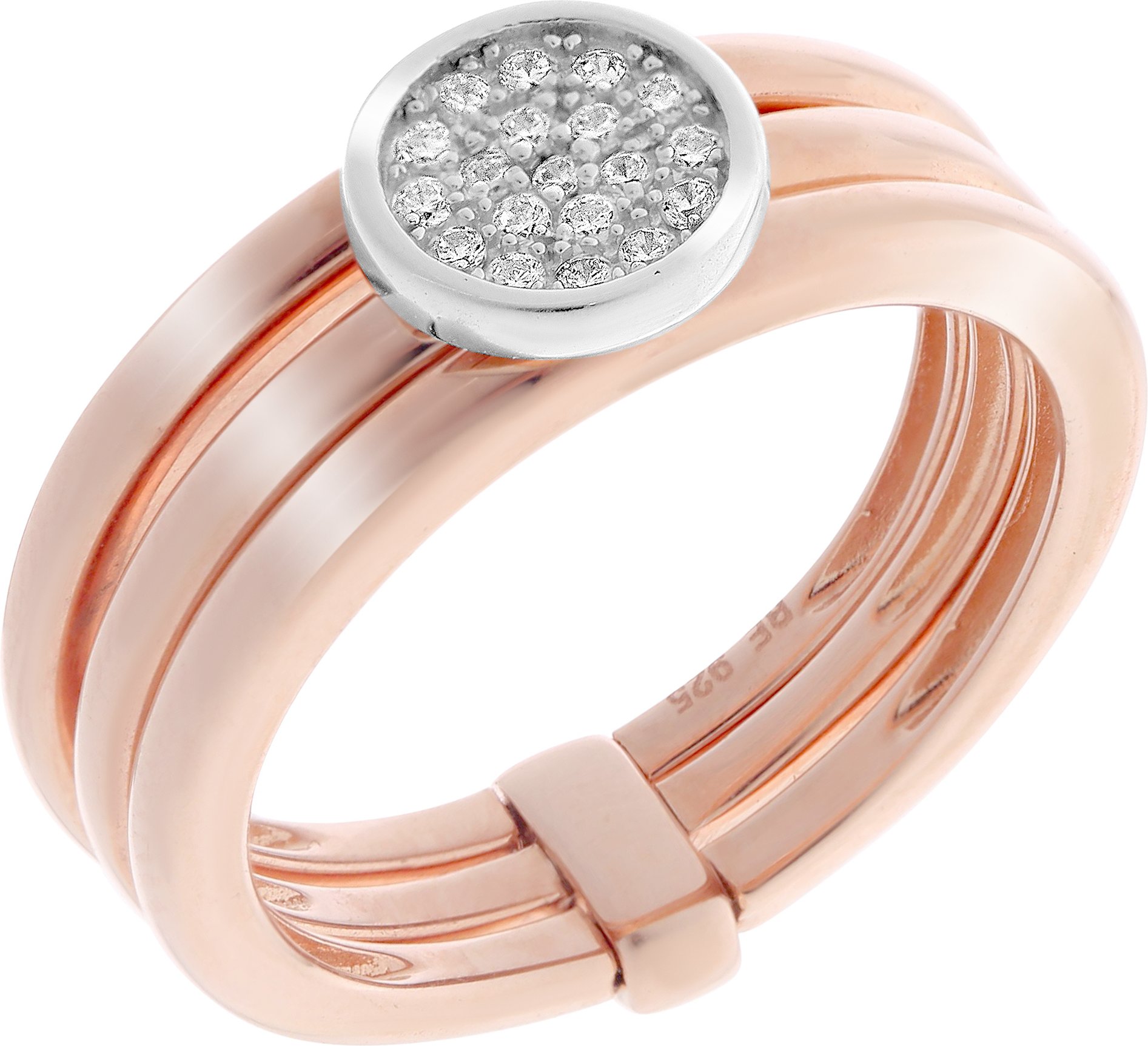 Orphelia Damen-Ring Sterling-Silber 925 – Silber/Rosé ZR-7283