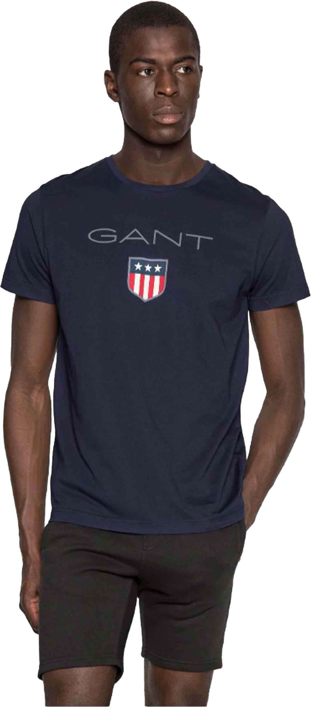 Gant | Herren T-Shirt mit Rundhalsausschnitt Big Shield - Blau