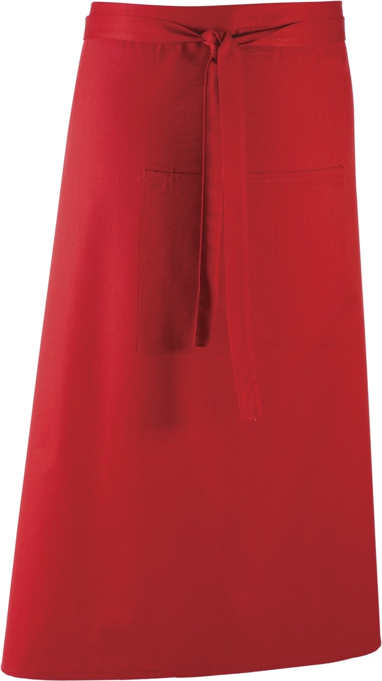 Premier Unisex Colours Barschürze (lange kontinentale Form) (2er-Pack) (rot)