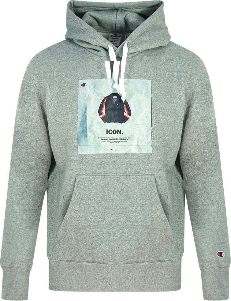 Champion Icon Logo Grau Hoodie