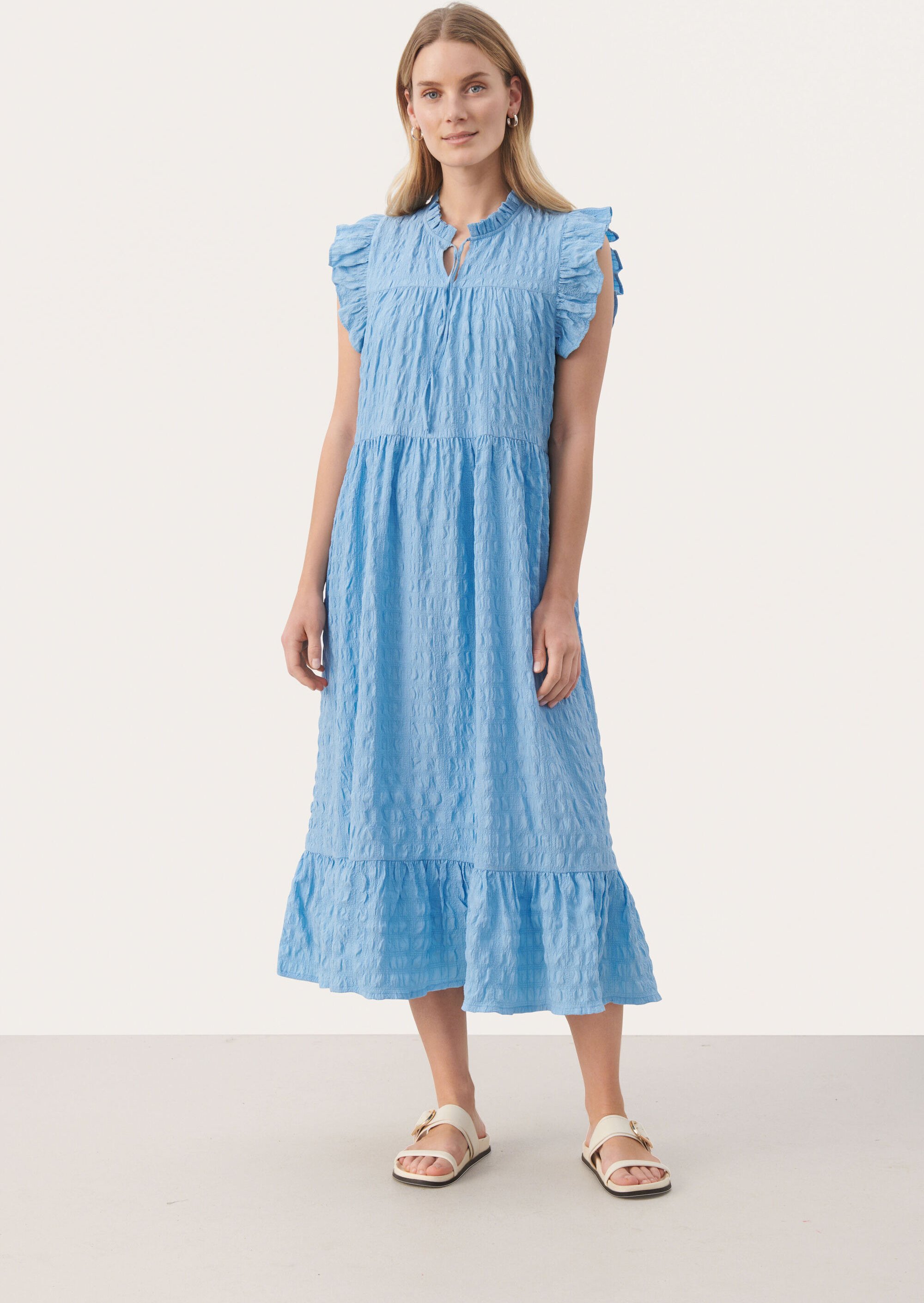 Kleid Gerade Passform blue