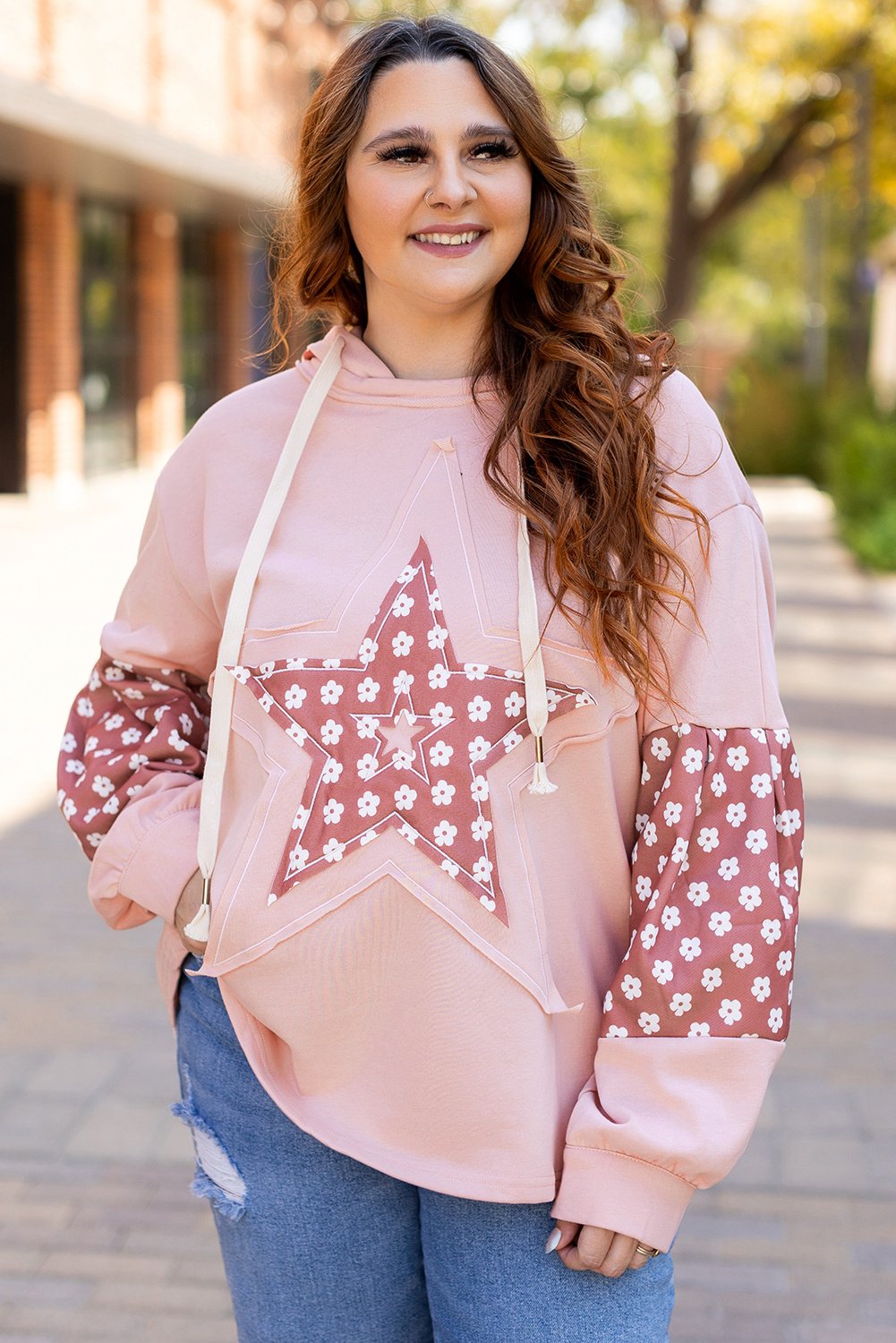 Sternenprint Plus-Size Hoodie