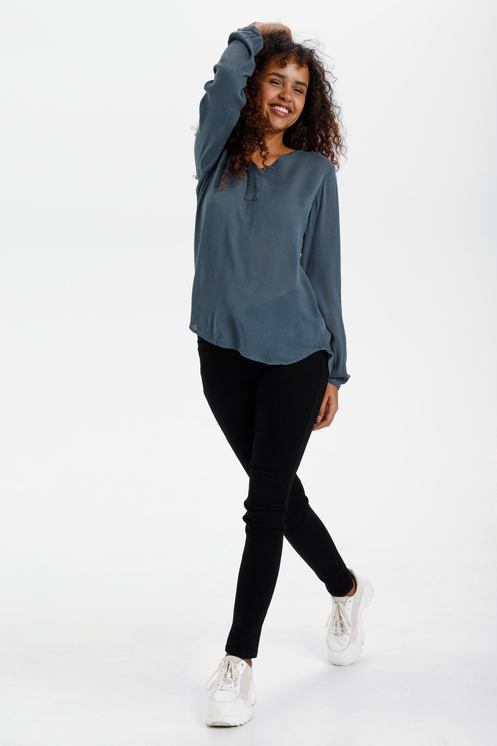 Langarm-Bluse Regular fit Orion Blue