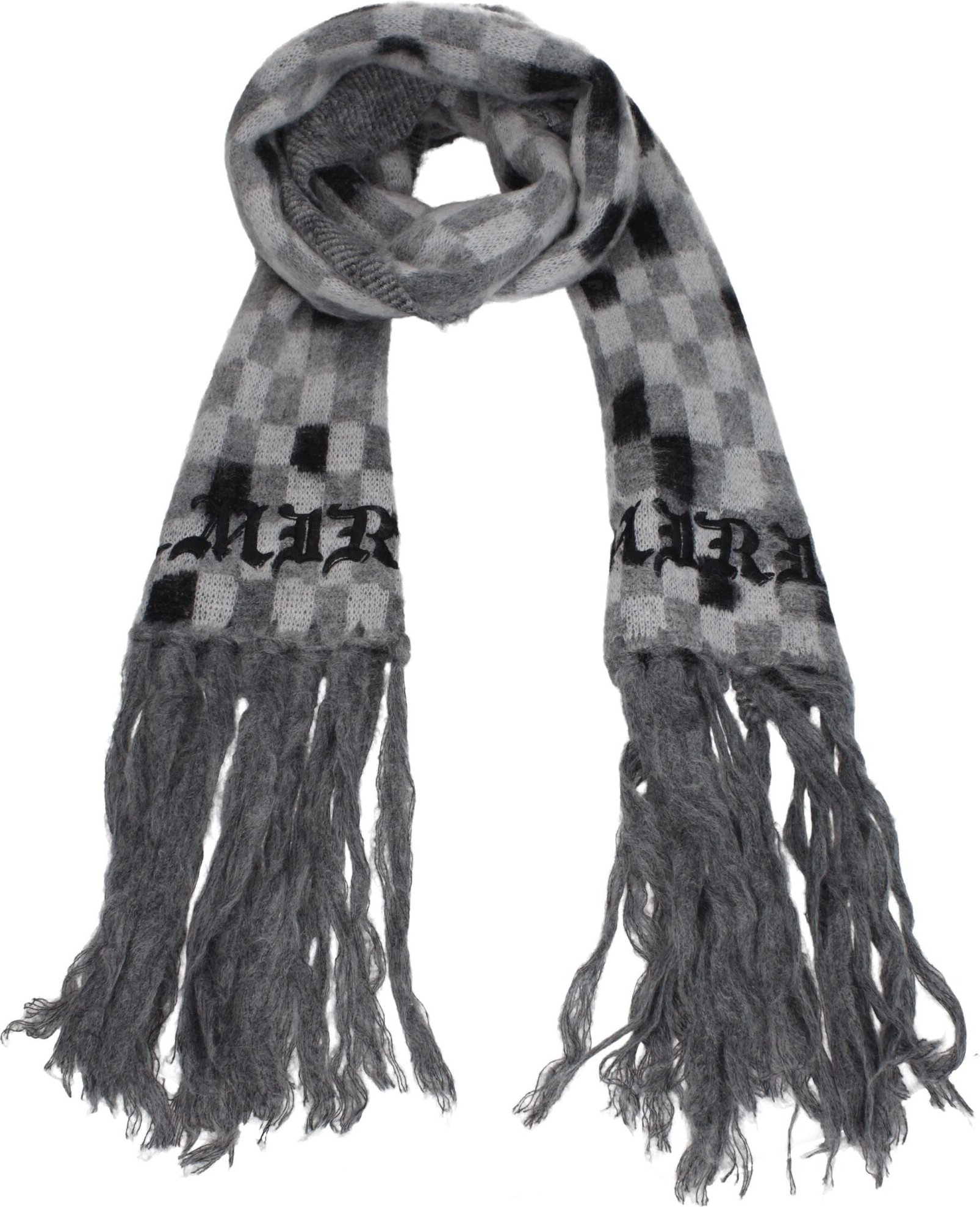 Schachbrettfransen-Schal