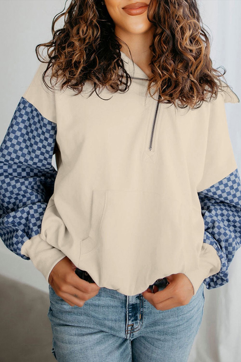 Schachbrett-Muster Pullover