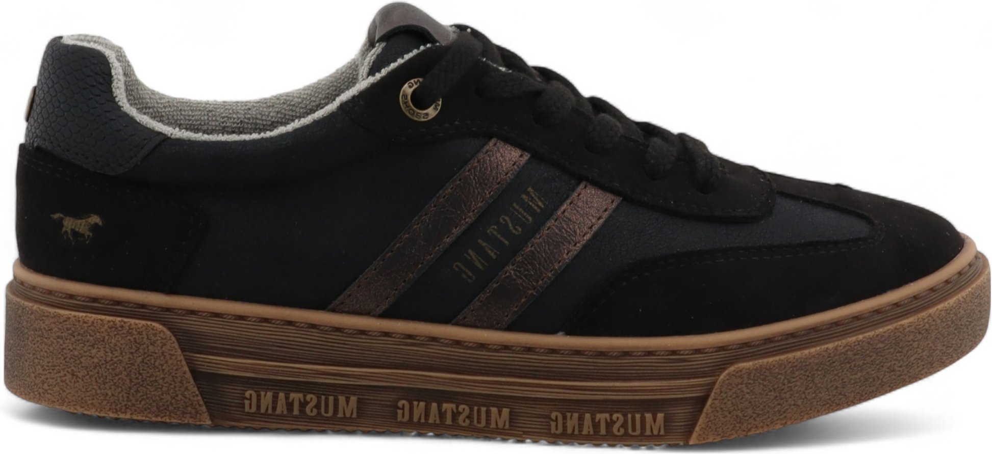 Mustang Damen Sneaker Street Plateau Schwarz