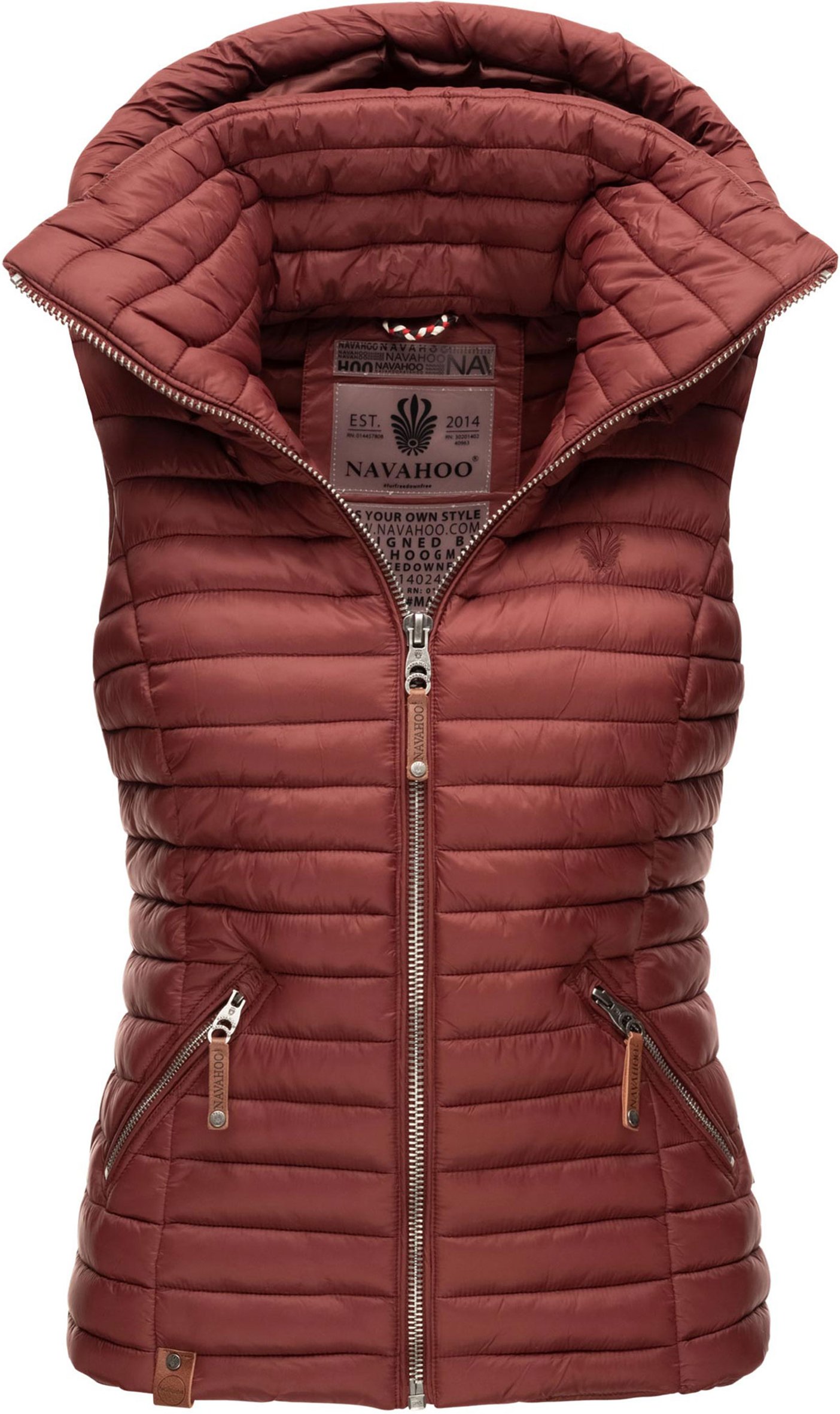 Navahoo Damen Steppweste Shadaa – Leichte Weste mit Abnehmbarer Kapuze