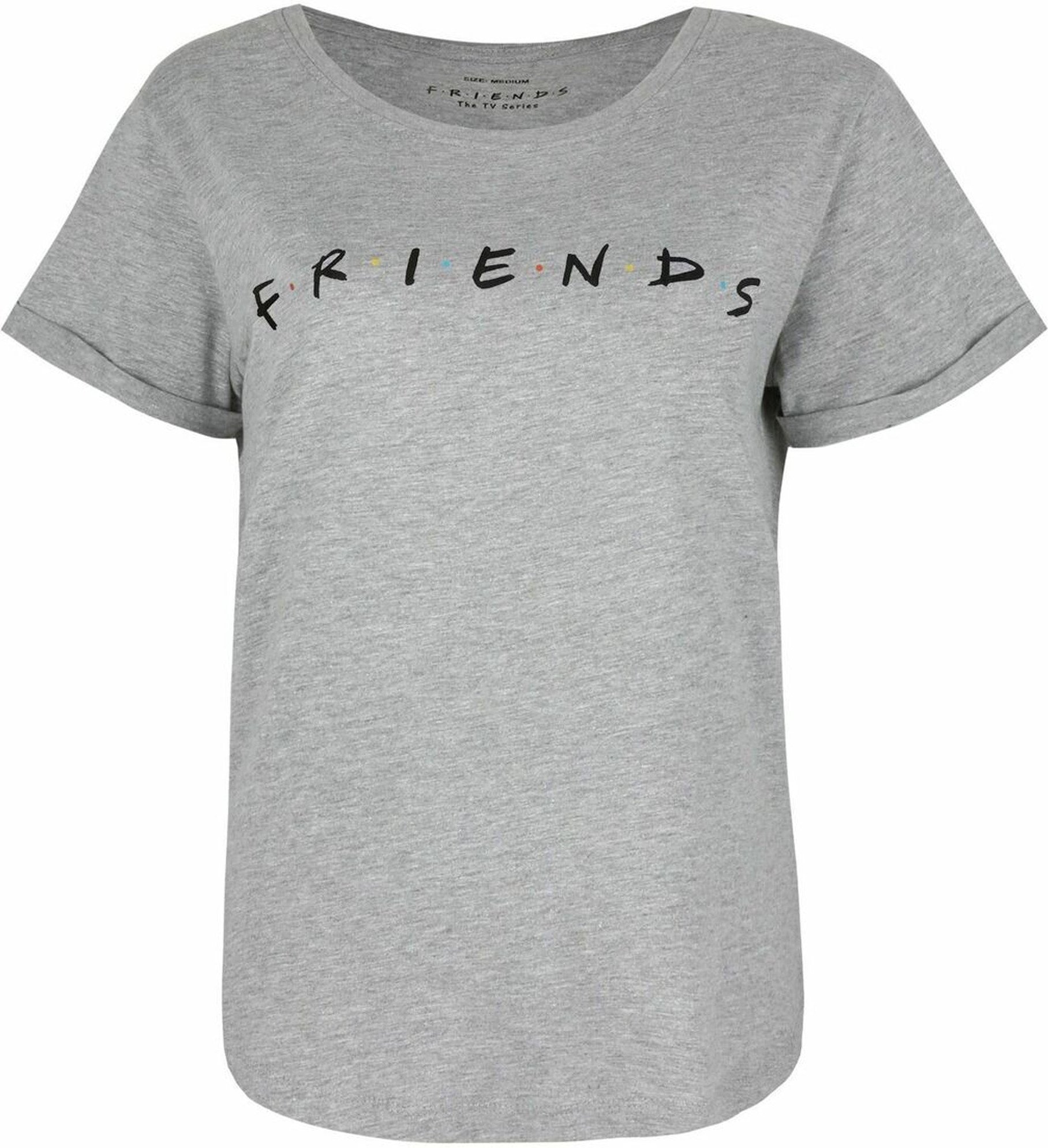 Friends Titel Logo Damen Grau T-Shirt