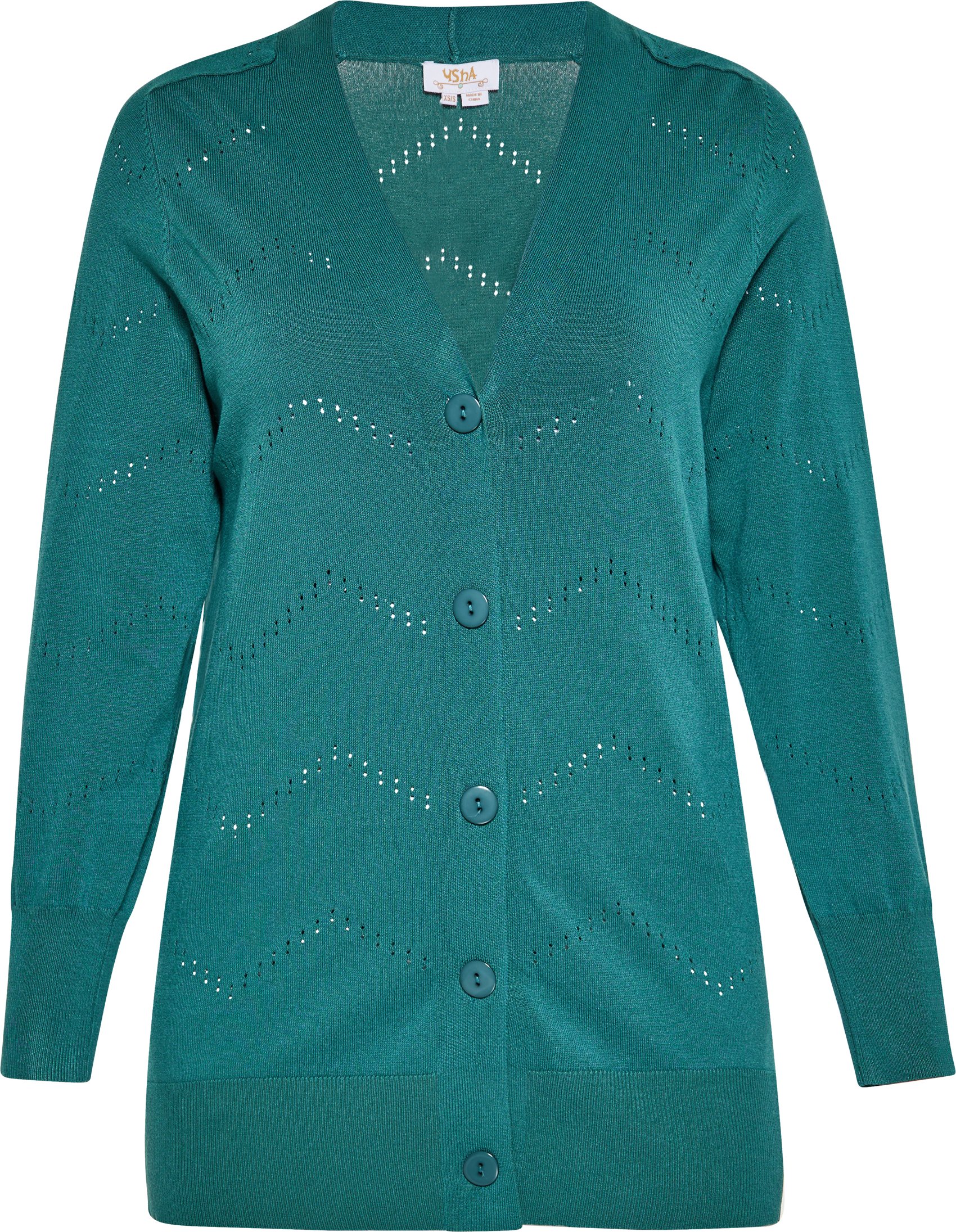 usha Strickjacke Damen flaschengrün