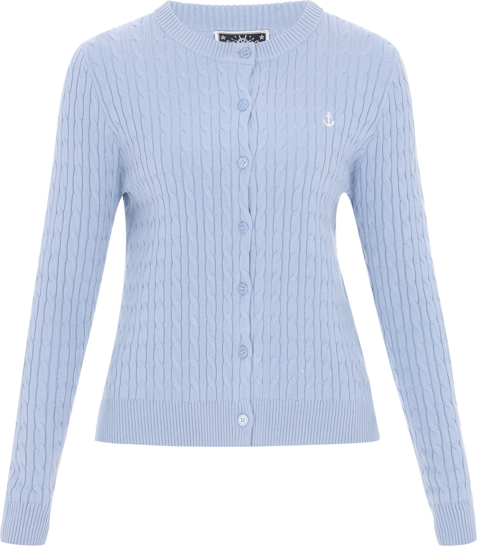 Dreimaster Strickjacke Frauen hellblau