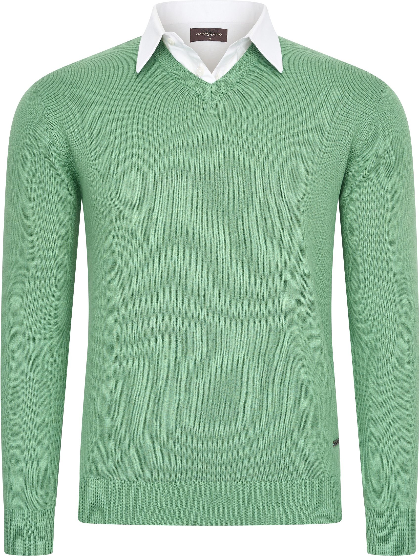 Cappuccino Italia Mock-Pullover für Herren. Der Pullover besteht aus 50% Baumwolle und 50% Polyester und hat eine normal...