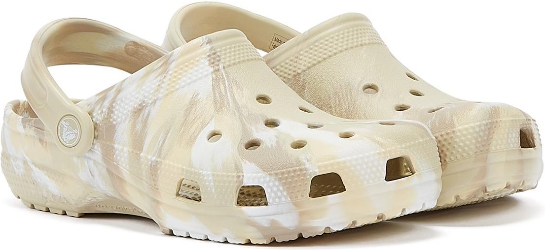 Crocs Classic Marbled Clog Damen Weiß Sandalen