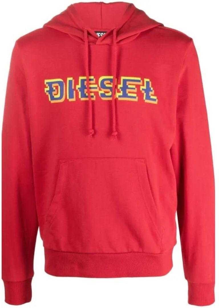 Diesel - Kapuzenpullover für Herren, Logo (Rot)