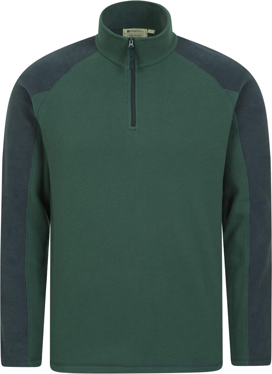 Mountain Warehouse Herren Ashbourne II Half Zip Fleece Top (Khaki Grün)