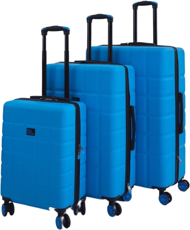 Blaue Hartschalen-Gepäck-Reisetaschen-Koffer