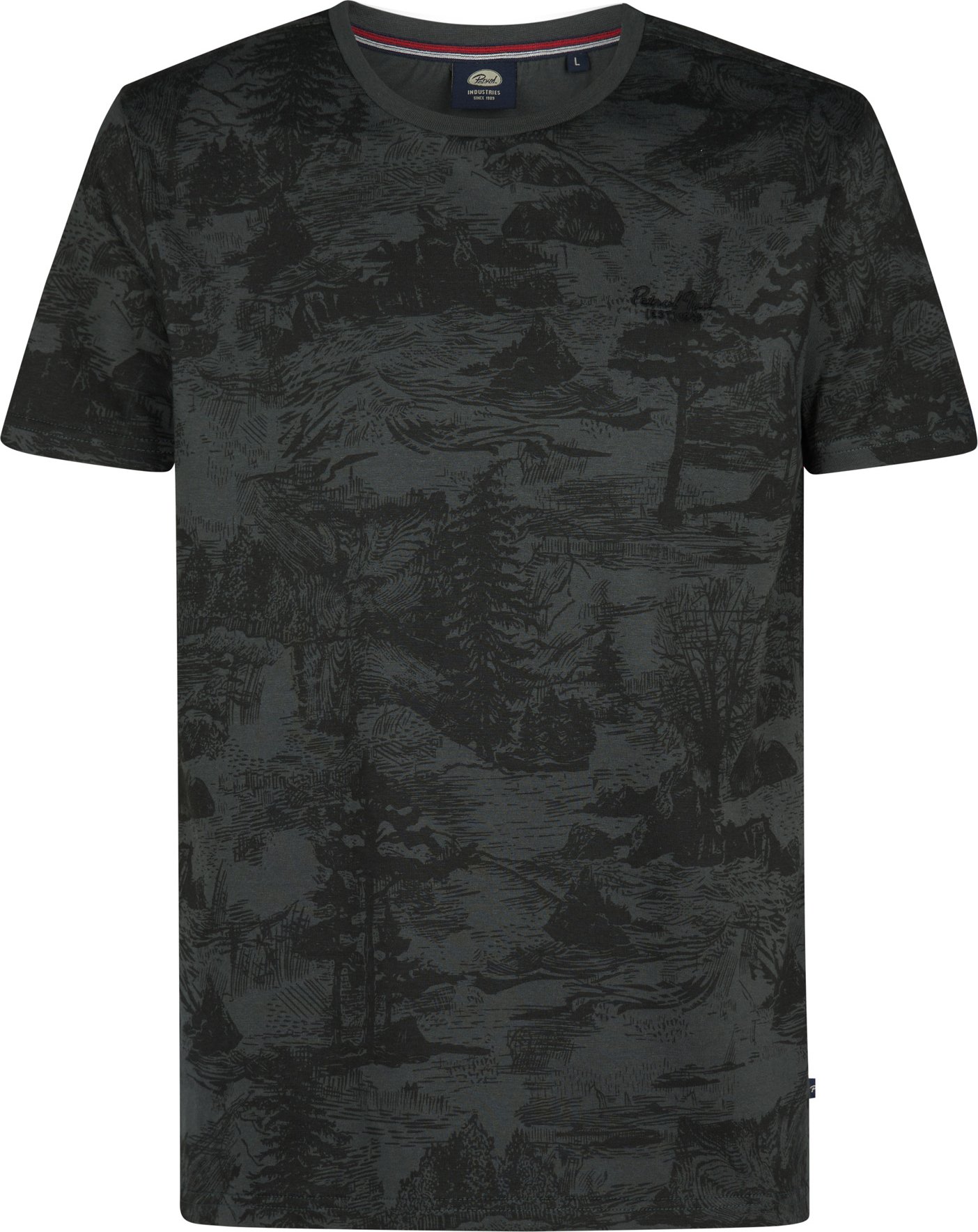 Petrol Industries - T-Shirt mit Allover-Muster Provo Herren - Schwarz